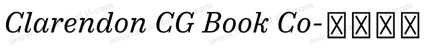 Clarendon CG Book Co字体转换